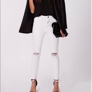 Topshop Moto Women's Jamie Ripped Knee Jeans